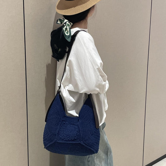 Large Capacity Cotton Thread Woven Grandma Bags