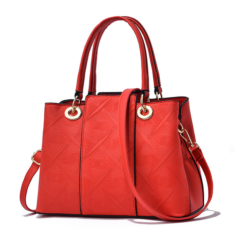 Women's Texture Large Capacity Embossed Design Shoulder Bags