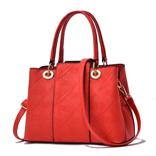 Women's Texture Large Capacity Embossed Design Shoulder Bags