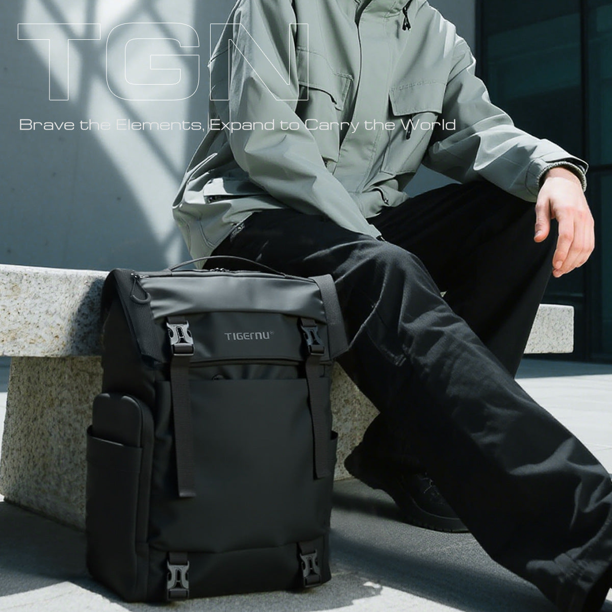 Slouchy Men's High-grade Lightweight Business Commute Leisure Backpack