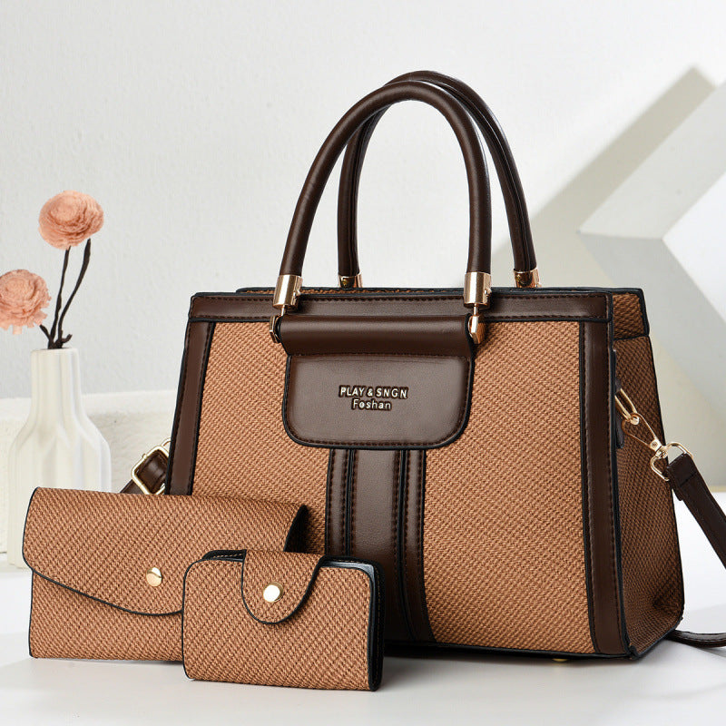 Popular Comfortable Women's Three-piece Portable Large Women's Shoulder Bag