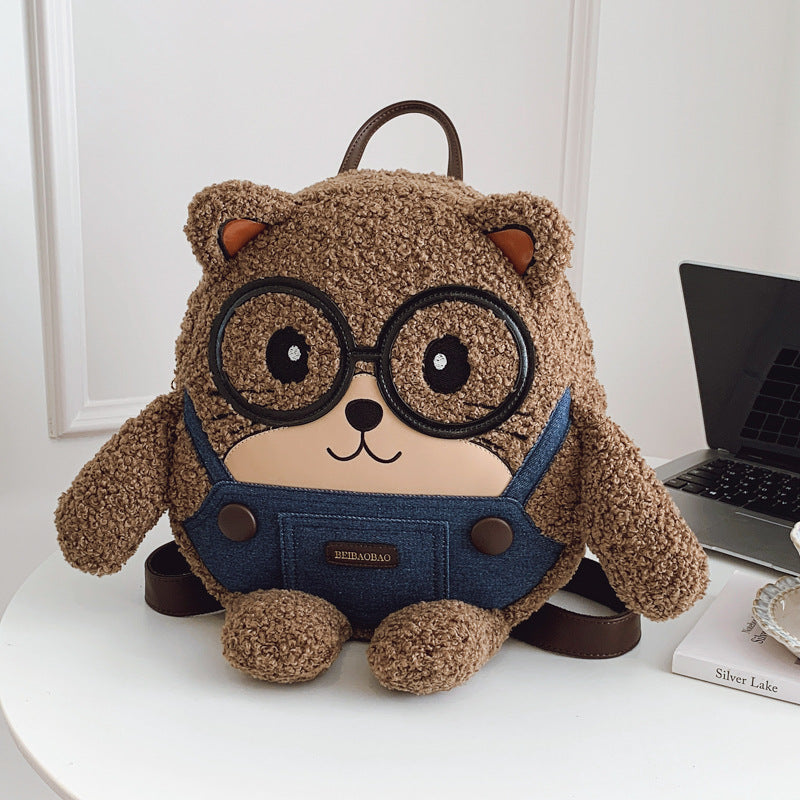 Source Plush Cute Cartoon Fashion Large Women's Backpack