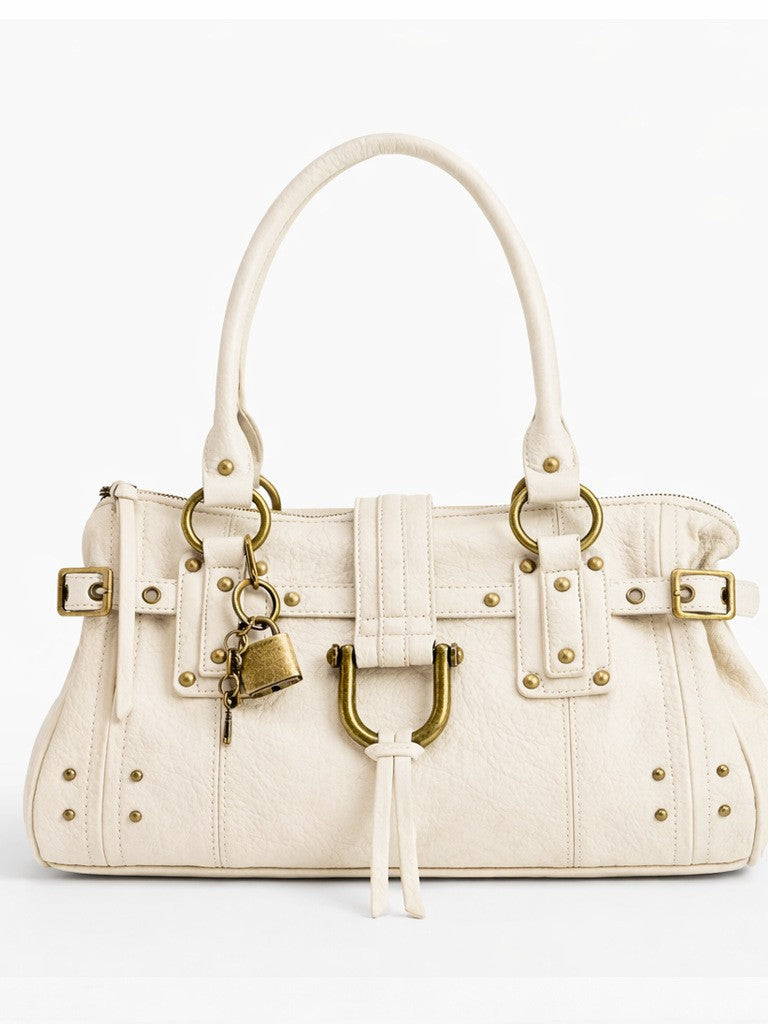 Women's Large Capacity Totes Design Vintage Rivet Tote Bag