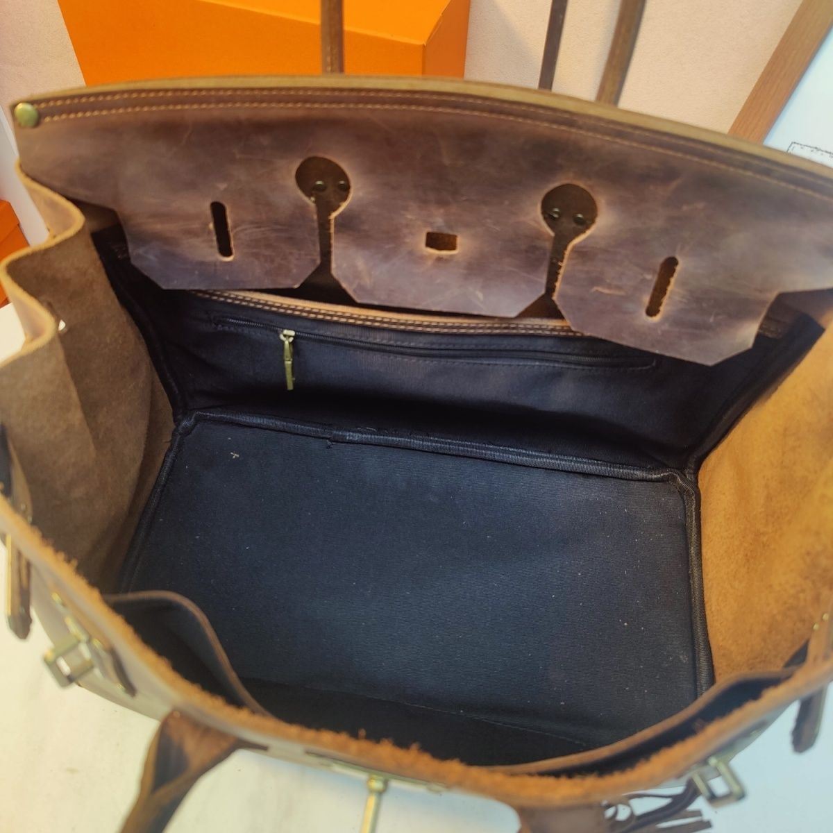 Men's Vintage Crazy Horse Leather Handmade Lady Literature Women's Handbag