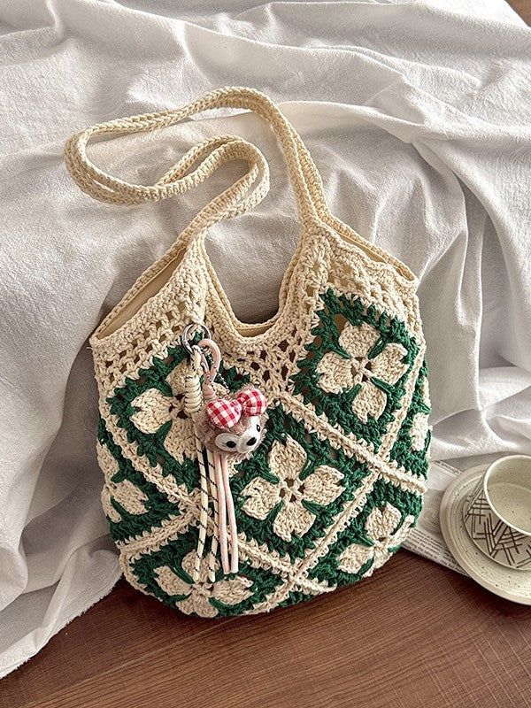 Women's Large Capacity Ethnic Style Hollow Seaside Tote Bag