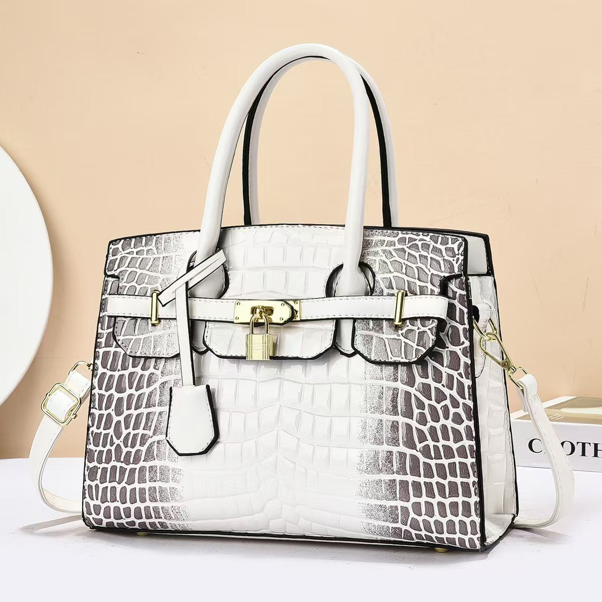 Women's Niche Western Style Crocodile Pattern Versatile Women's Shoulder Bag