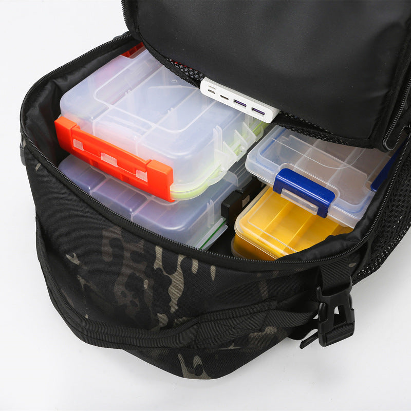 Men's Multifunctional Waterproof Lure Exercise Fishing Leisure Backpacks