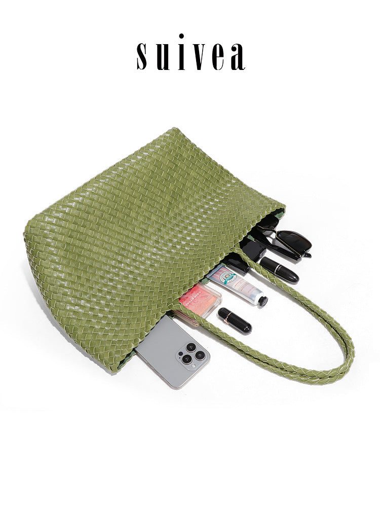 Fresh Woven Artistic Large Capacity Shopping Bags