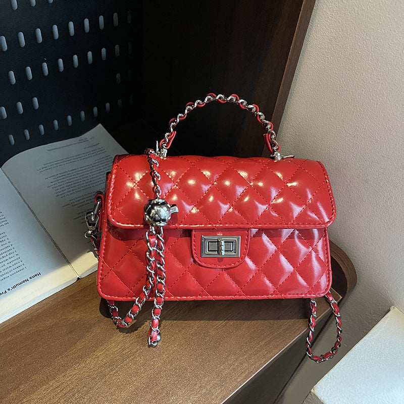 Popular Innovative Rhombus Chain Simple Style Women's Messenger Bag