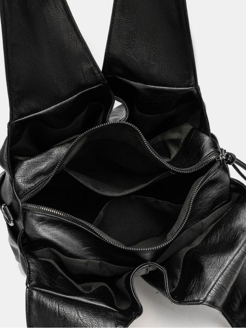 Niche High-grade Vintage Large Capacity Soft Leather Portable Tote Bags