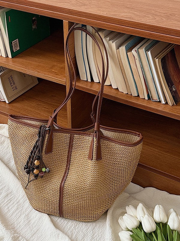 Women's French Straw Summer Fashion Simple Large Bags