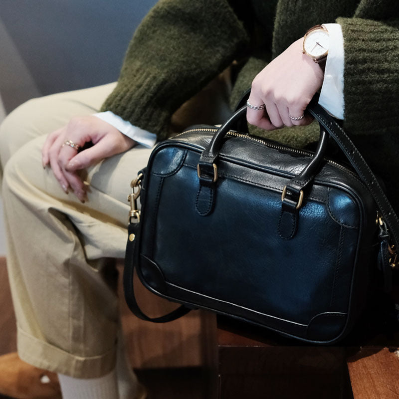 Women's Genuine Leather Retro Fashion Commuter Cowhide Women's Shoulder Bag