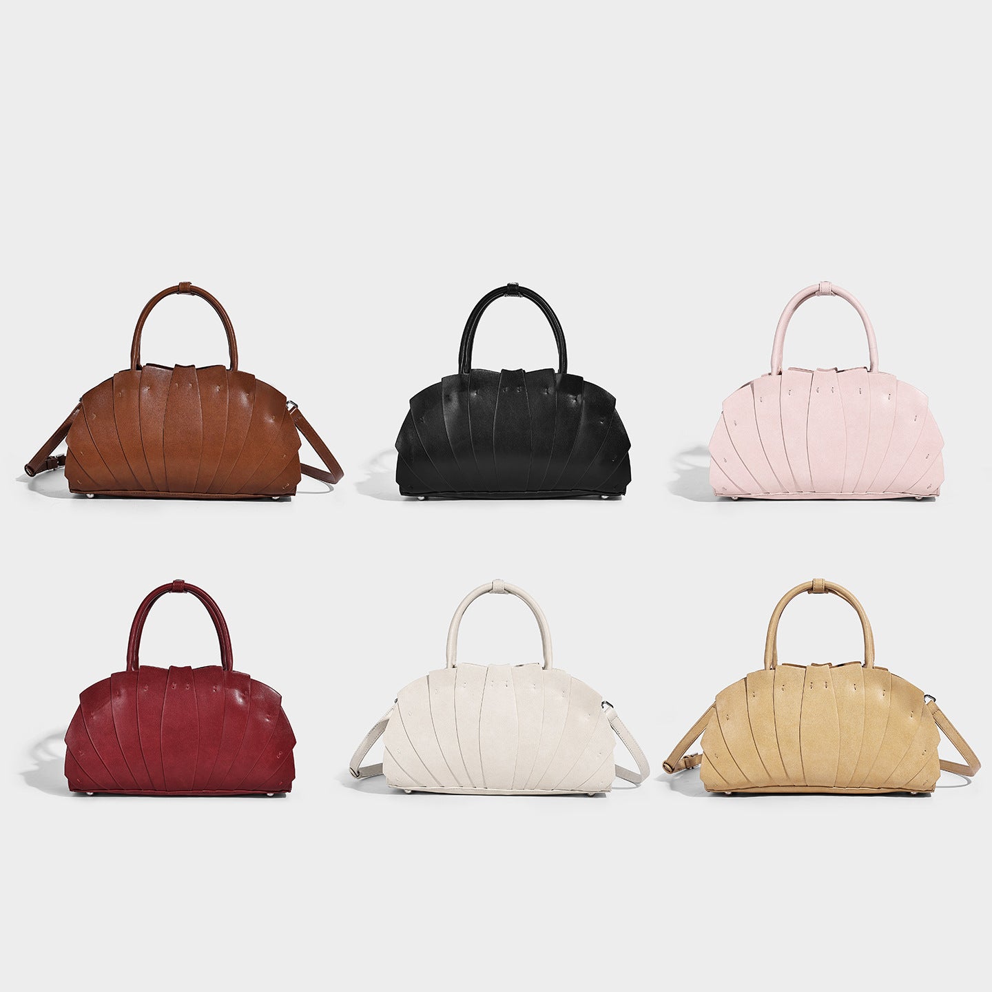 Portable Fan-shaped Lotus Leaf Advanced Handmade Minority Fashion Stitching Handbags