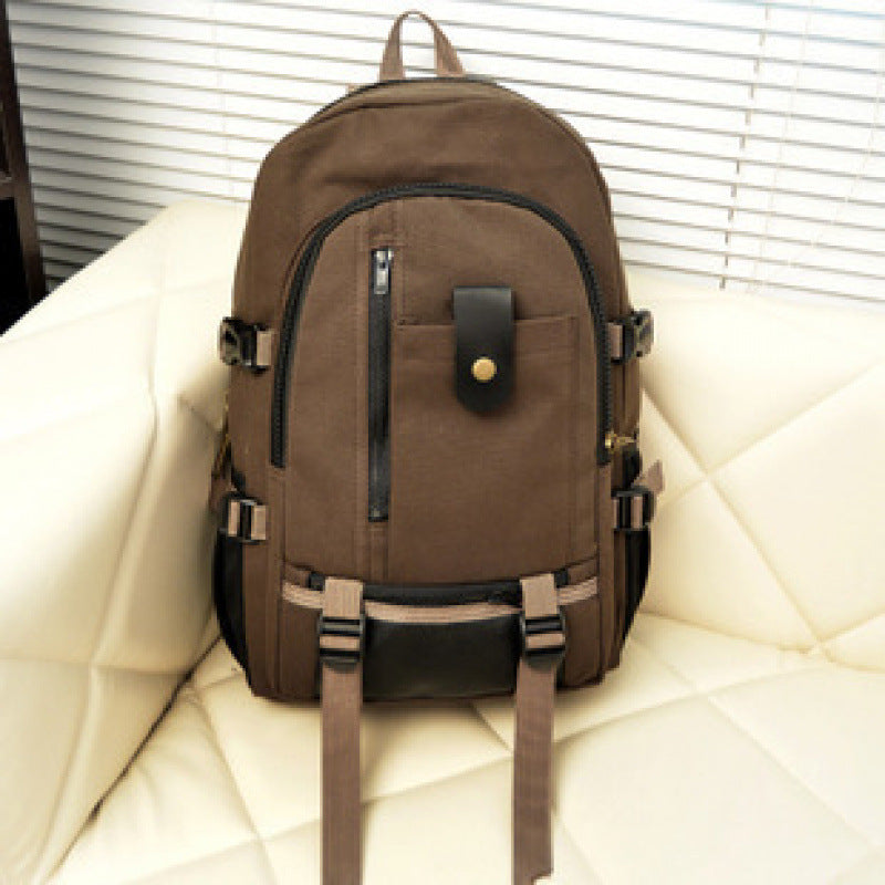 Men's Site Tools Canvas Labor Protection Repair Woodworking Leisure Backpack