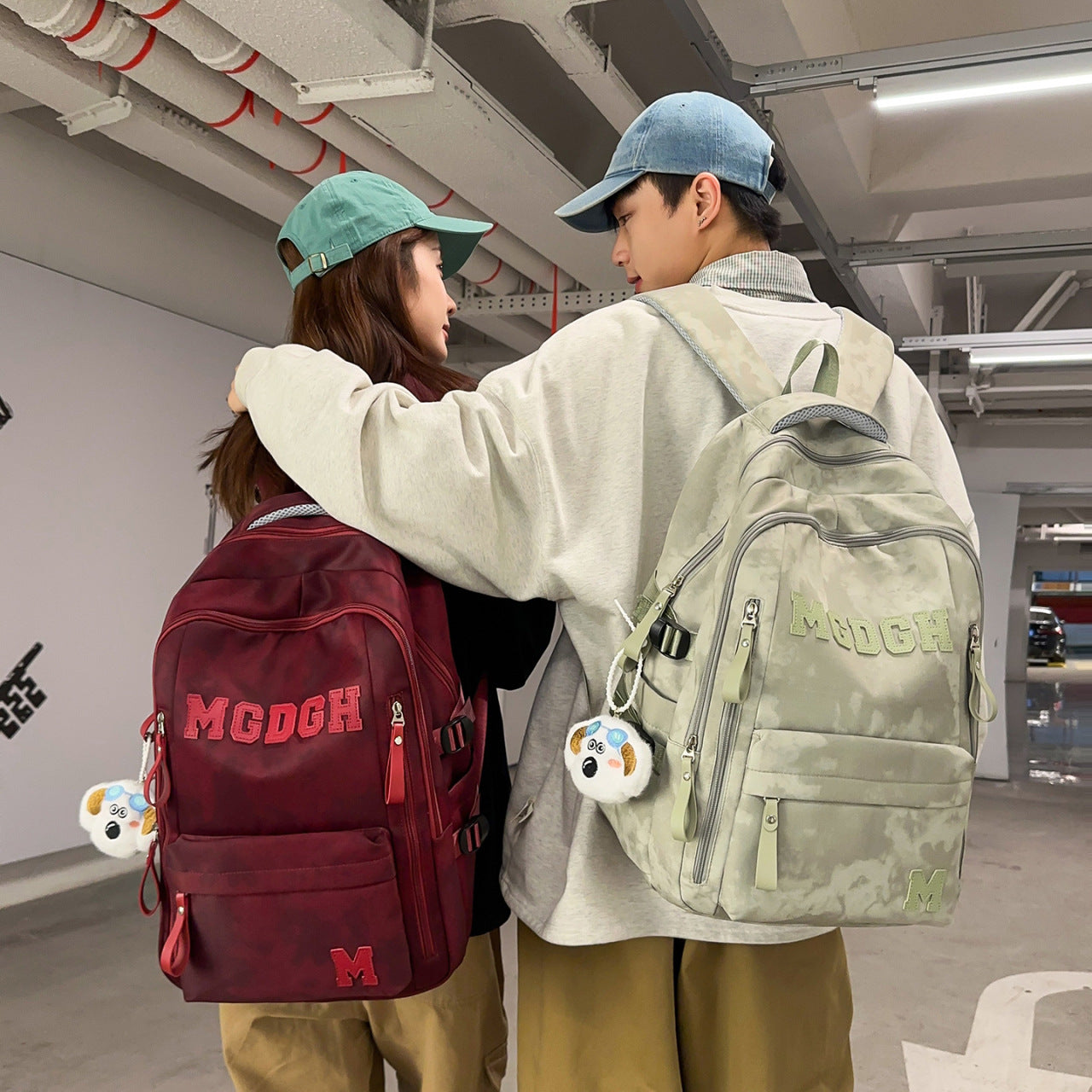 Men's Korean Style Female Junior High Large Capacity Simple College Leisure Backpack