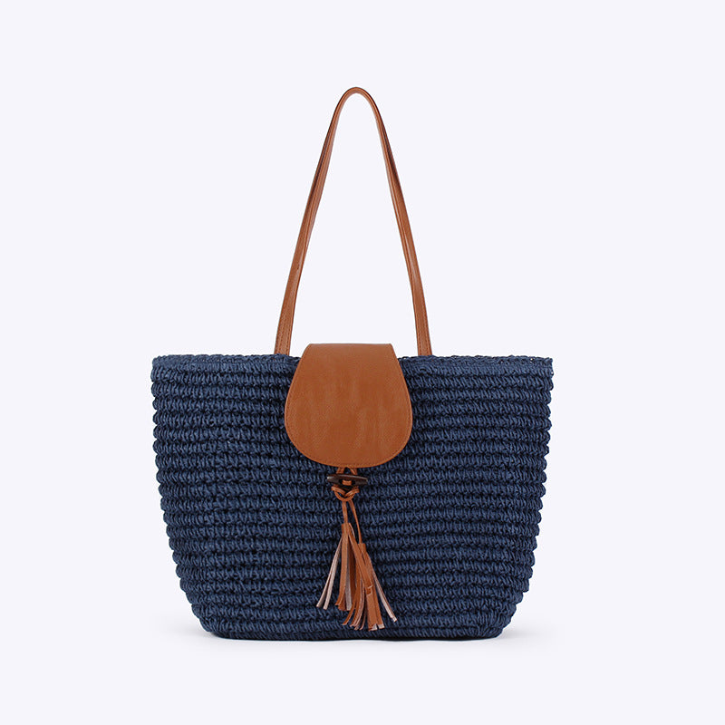 One Woven Daily Leisure Seaside Vacation Versatile Women's Shoulder Bag