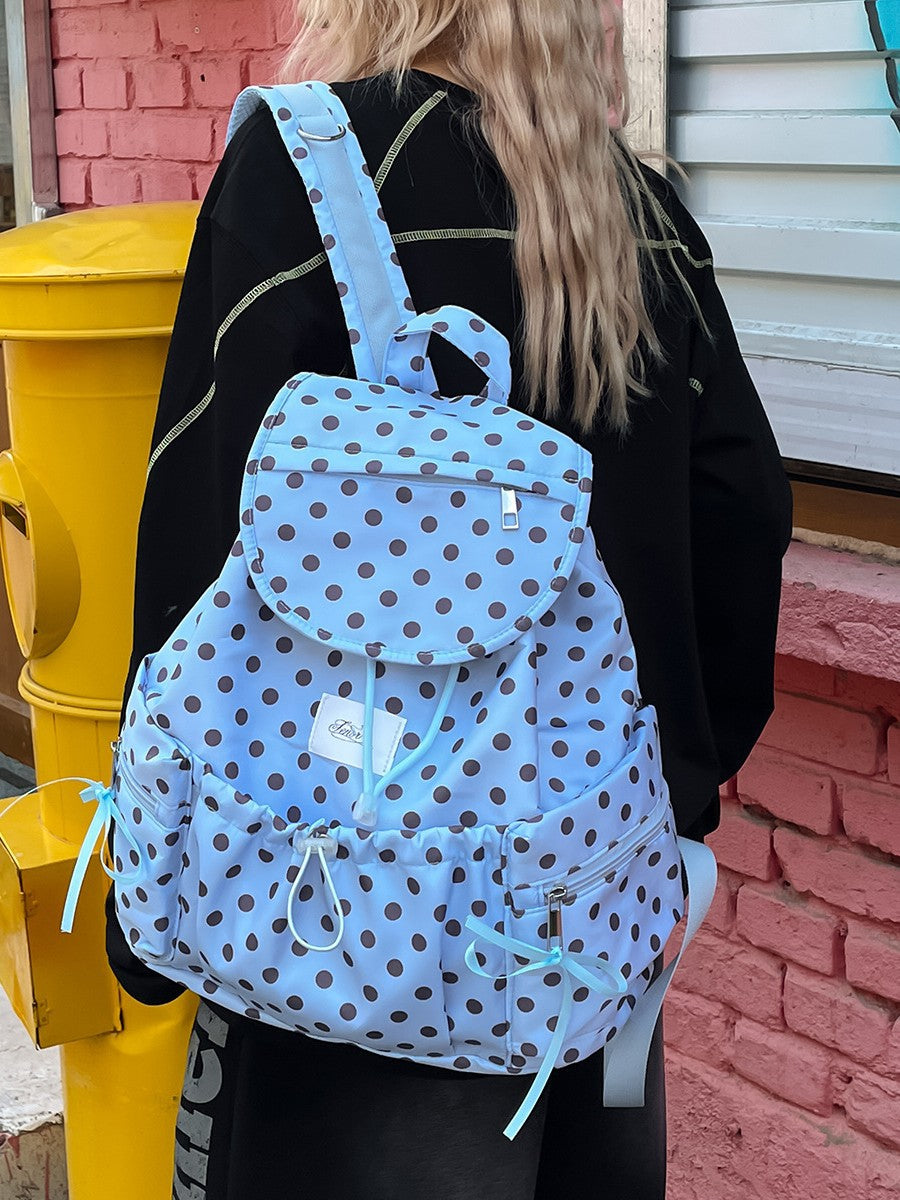 Women's Capacity Fashion Excursion Polka Dot Personality Women's Backpack