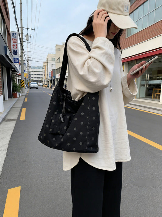 Polka Dot Female Style Commuter Korean Fashion Shoulder Bags