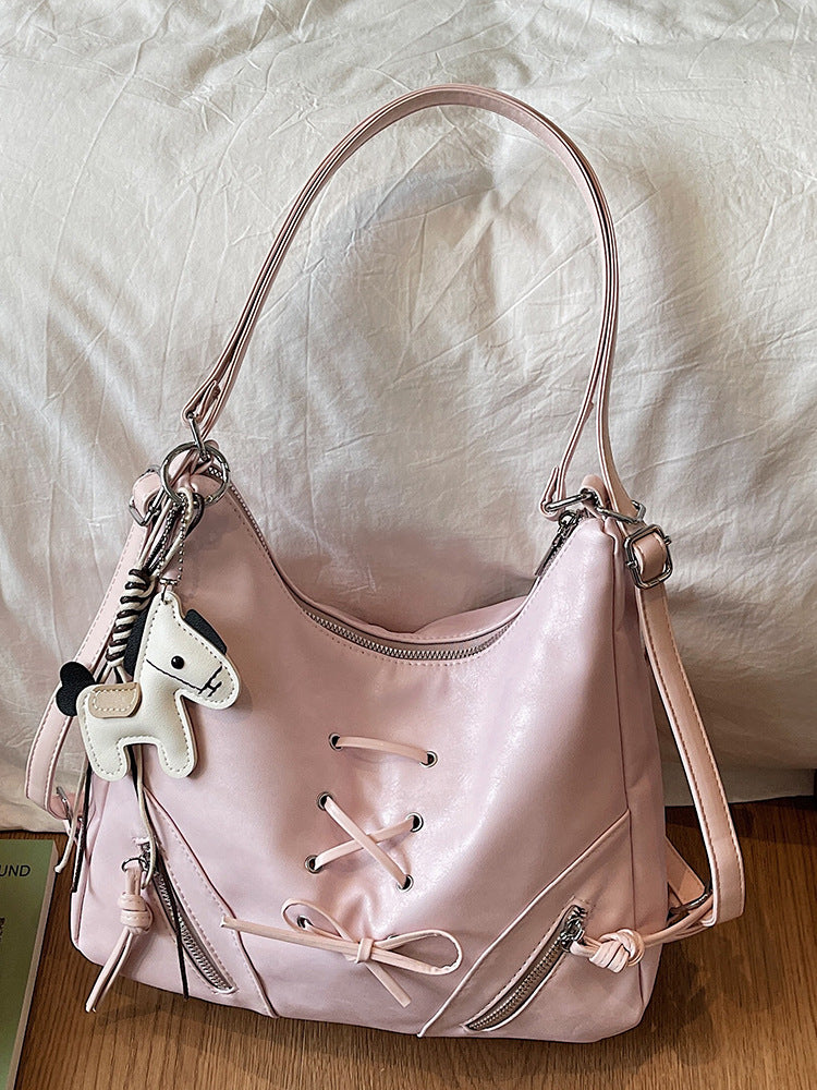 Women's Korean Bowknot Springtide Portable Leisure Tote Bag
