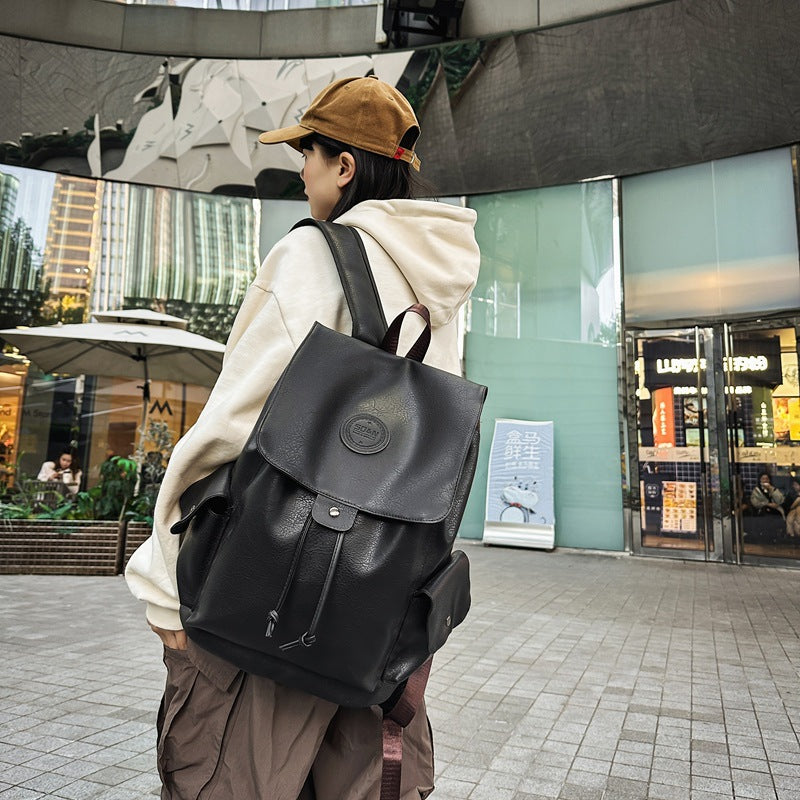 Men's Korean Style College Fashion Leather Computer Bags