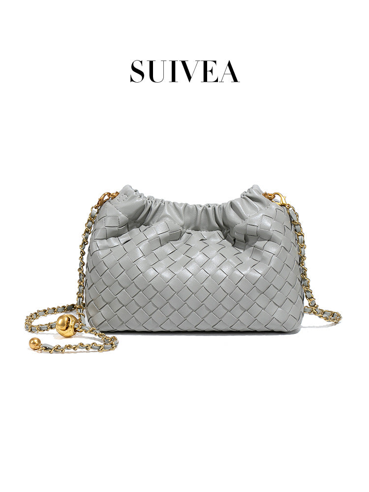 Women's Metal Chain Cloud Fashion Knitting Simple Trendy Women's Messenger Bag