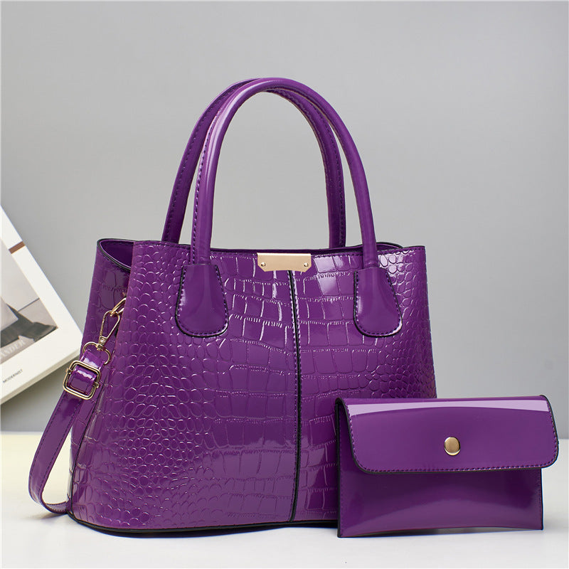 Comfortable Fashion Crocodile Pattern Single Female Handbags