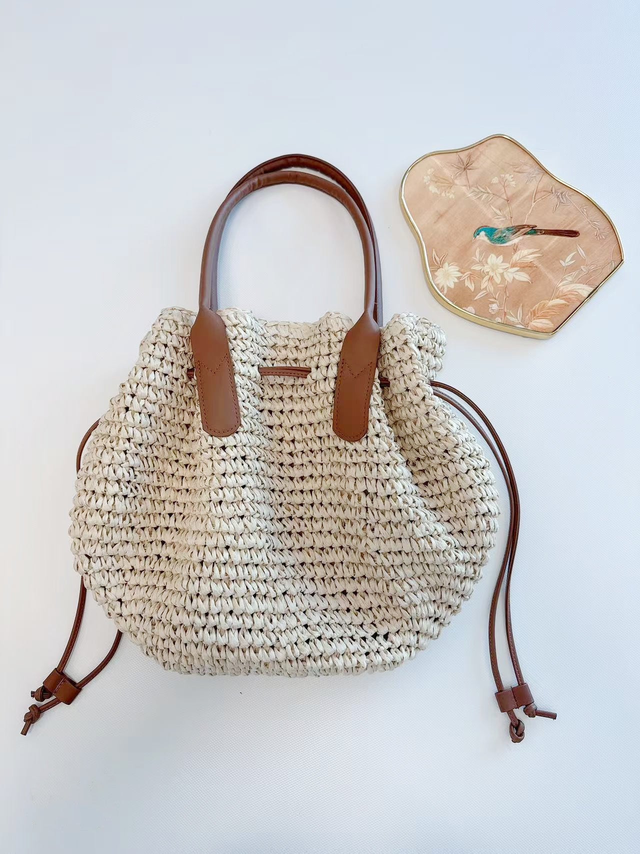 Women's Straw Woven Paper String Crochet Beach Summer Bags