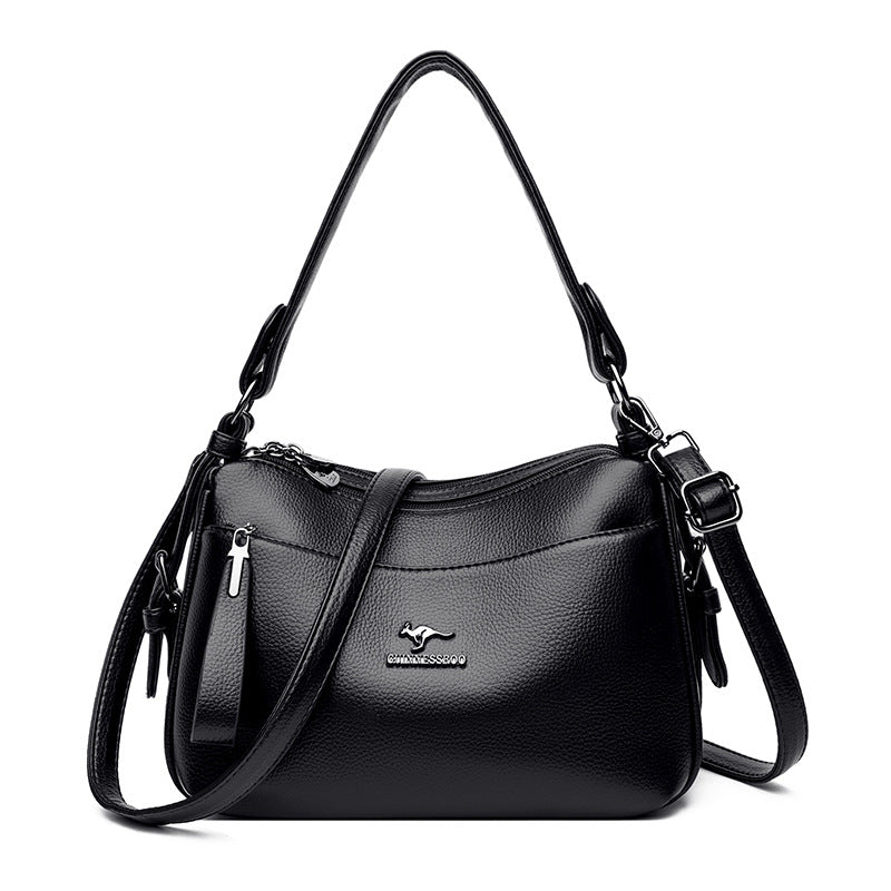 Women's Soft Leather Underarm Large Capacity Mother Women's Messenger Bag