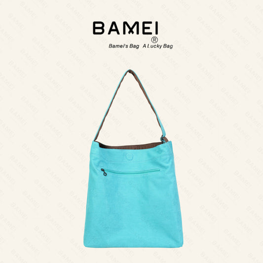 Women's Contrast Color Pleated Large Capacity Leisure Women's Shoulder Bag