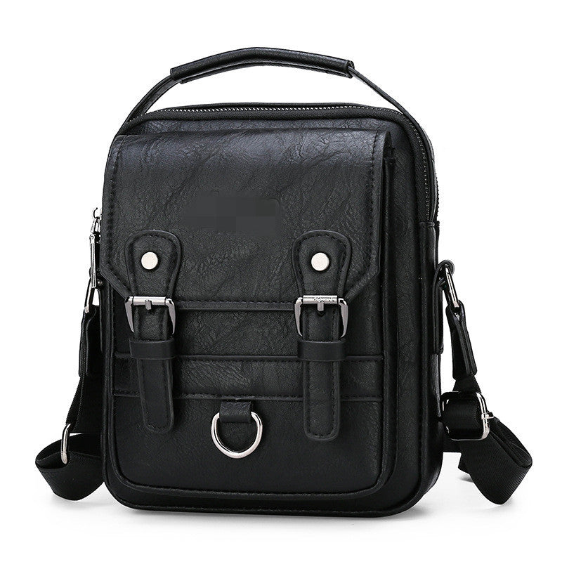 Men's Leather Vintage Fashion Vertical Pouch For Men's Messenger Bag