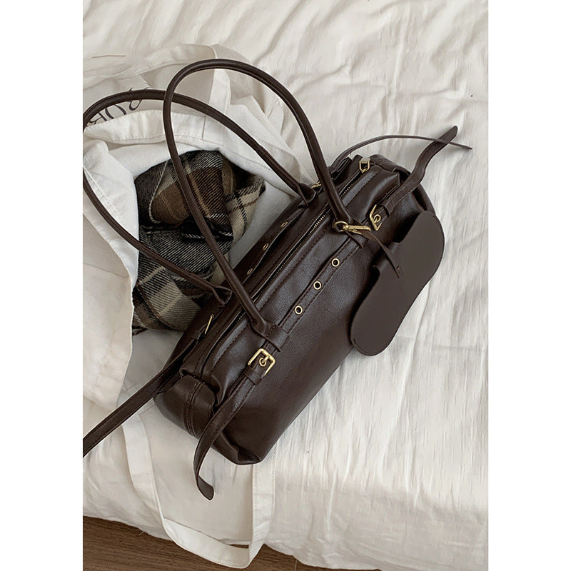 Women's Niche Retro Bowling Simple Large Capacity Underarm Bag