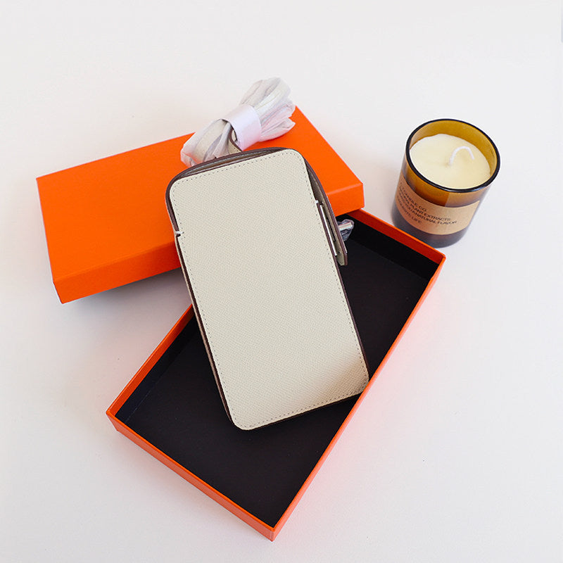 Women's Leather Twist Vertical Box Solid Color Mobile Phone Bag