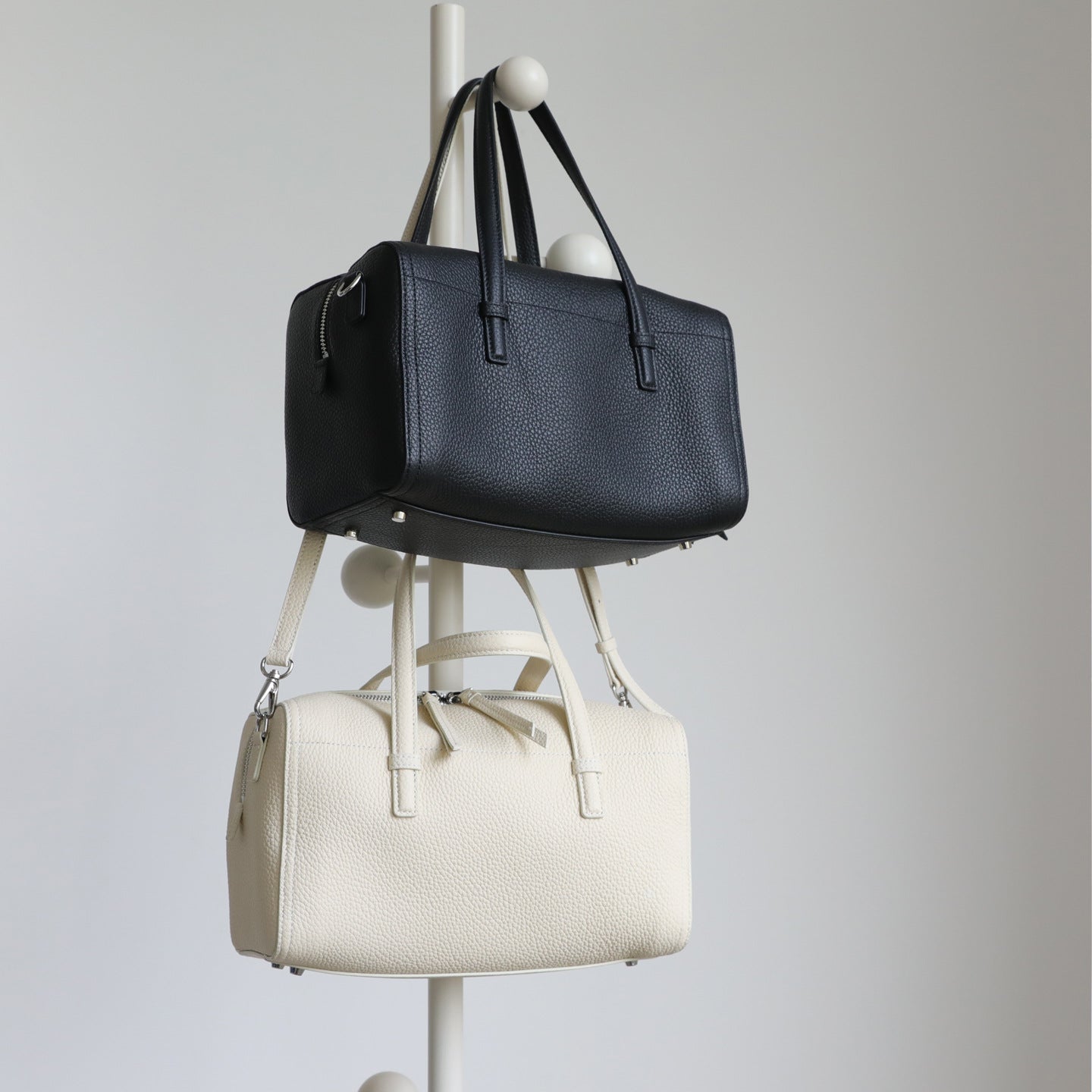 Women's First Layer Cowhide Bowling Commuter Boston Pillow Bags