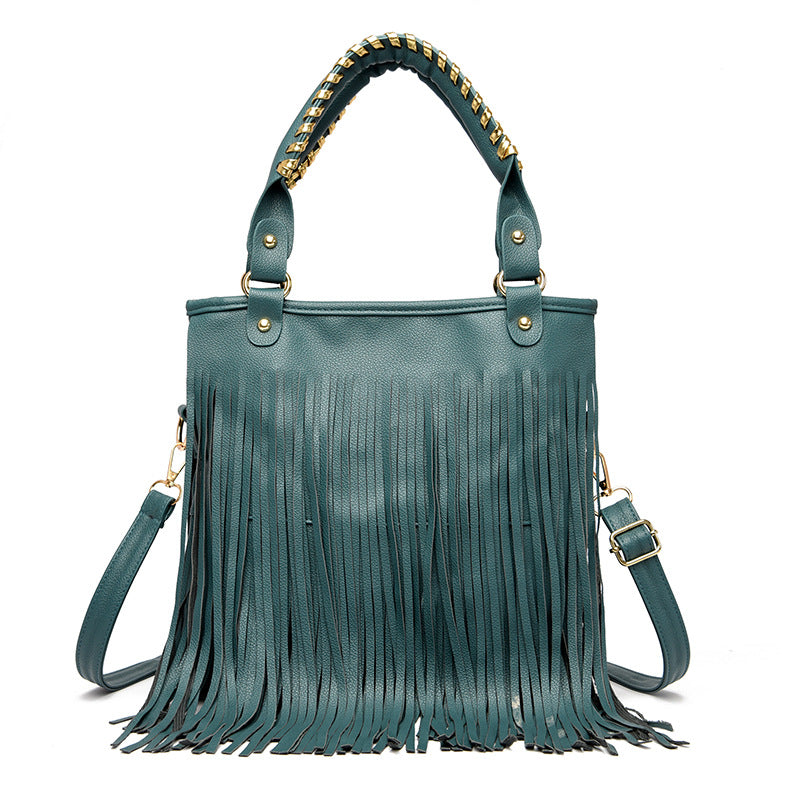 Ding Tassel Trendy Wild Large Capacity Women's Shoulder Bag