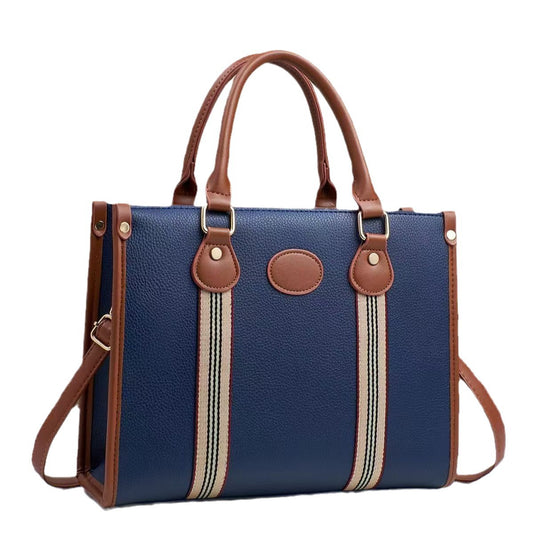 Women's Mom Fashionable Elegant Large Capacity Textured Tote Bag