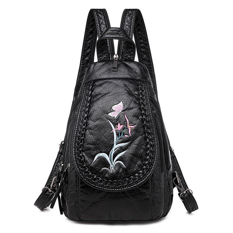 Women's Multifunctional Soft Leather Korean Fashion Women's Backpack