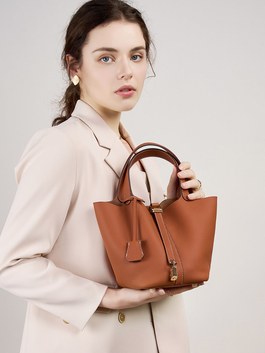 Women's Basket Genuine Leather Mummy Bridal Wedding High Women's Handbag