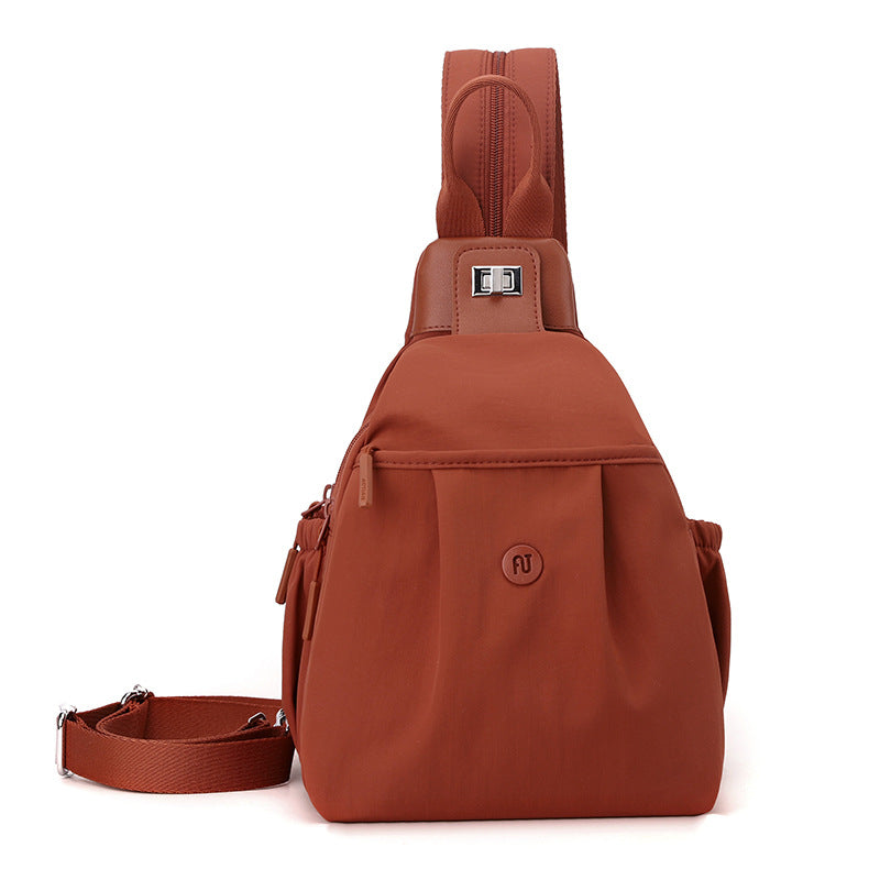 Trendy Female Lady Daily Commuter Slanted Leisure Backpack