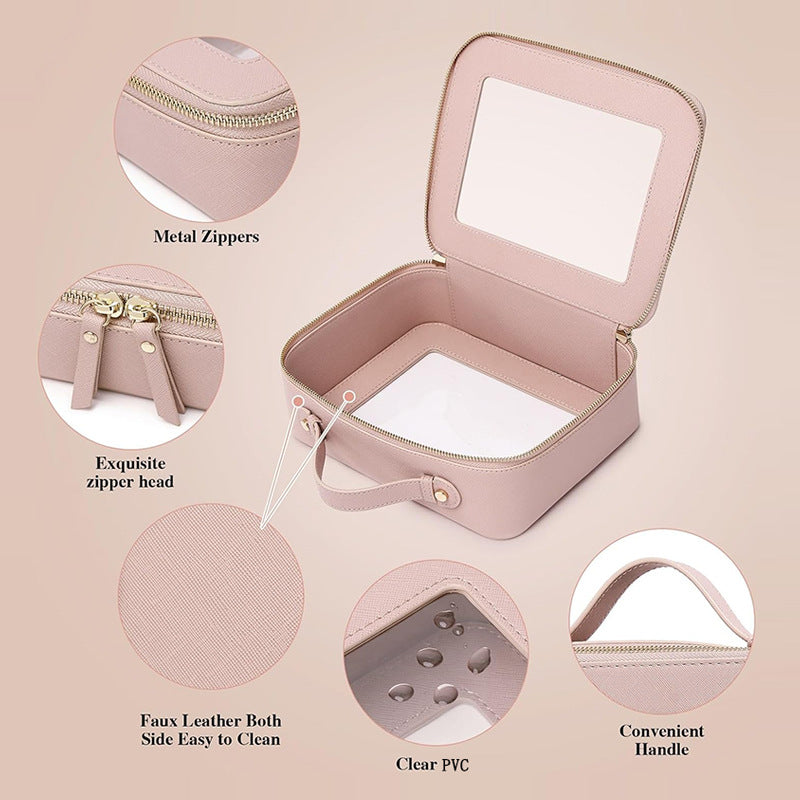 Storage Good-looking Portable Large Window Transparent Makeup Bag
