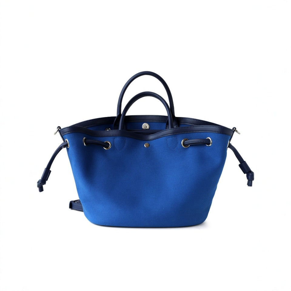Women's Design High Texture Minimalist Klein Blue Canvas Vegetable Handbags