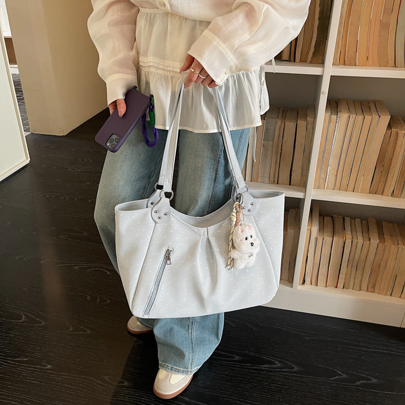 Women's Large Capacity Totes High-grade Versatile Polka Women's Messenger Bag