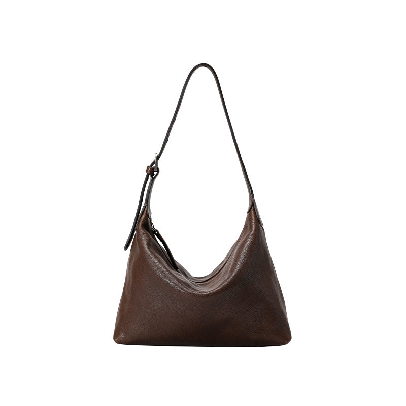 Women's Vegetable Tanning Leather Classic Commuter Genuine Underarm Bag