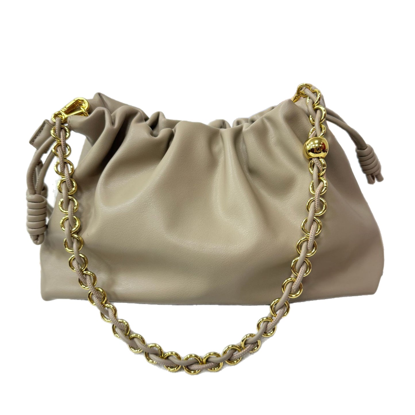 Women's Drawstring Cloud Soft Leather Lucky Large Women's Handbag