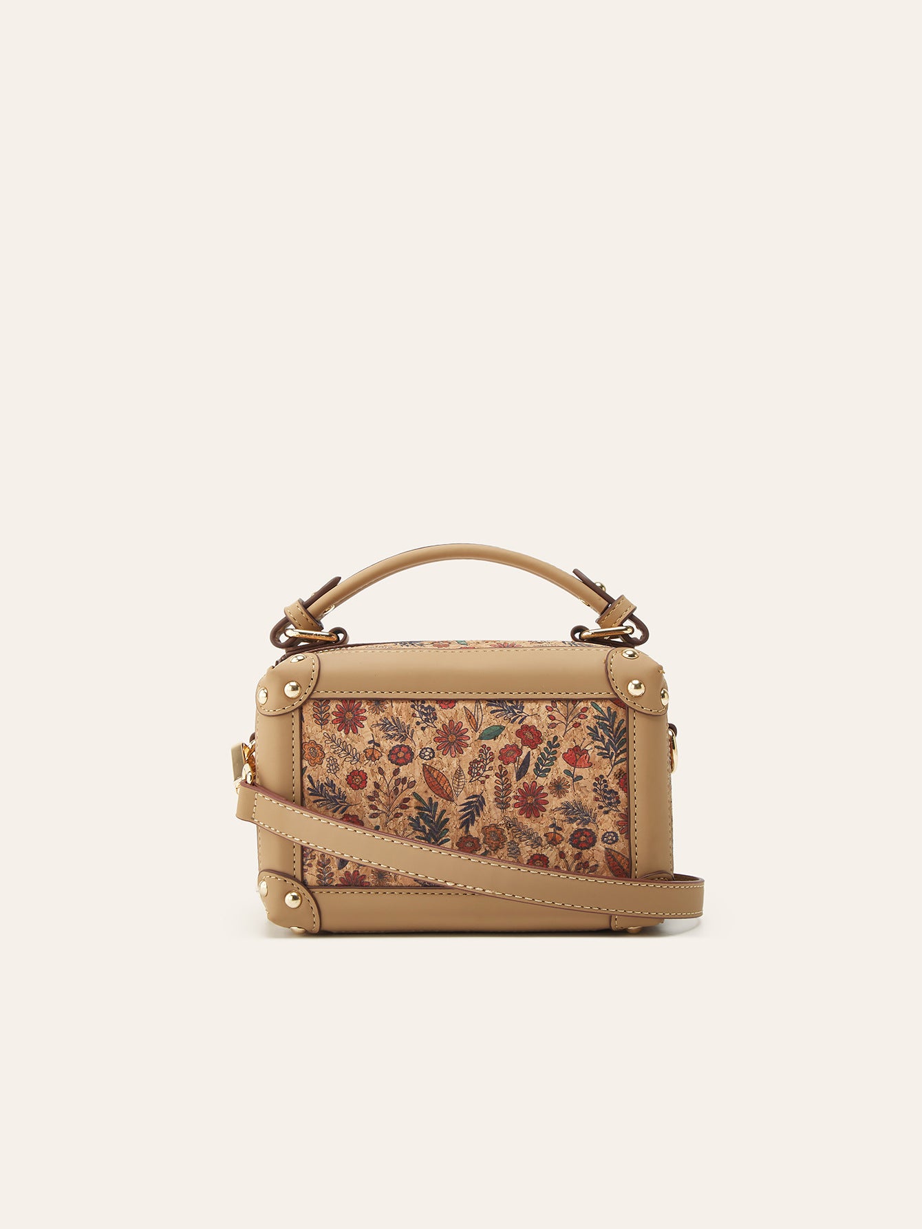Women's Ethnic Print Cork Bark Bohemian Fashion Makeup Bag