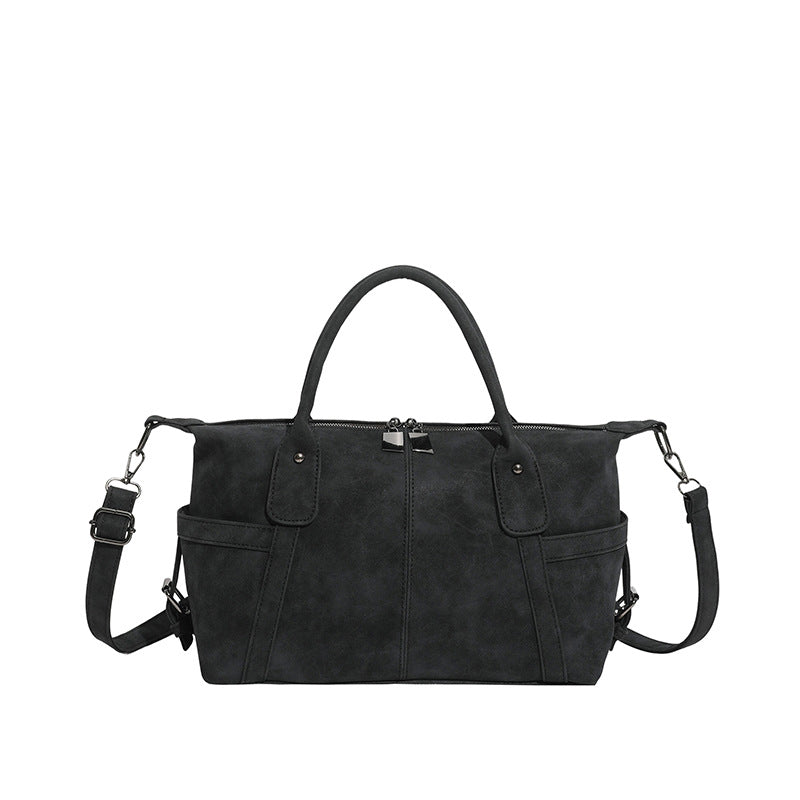 Women's Retro Fashion Frosted Large Capacity Practical Tote Bags