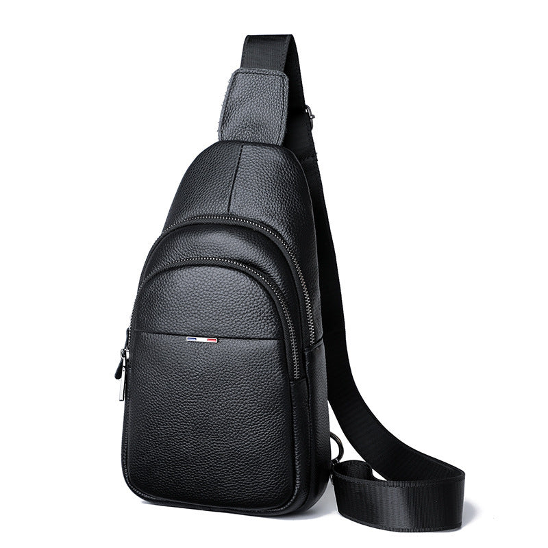 Men's First Layer Leather Slanted Business Large Men's Messenger Bag
