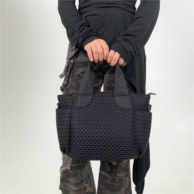 Women's Fashion Quilting Mesh Retro Patchwork Women's Handbag