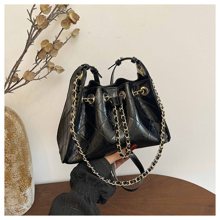 Women's Version Of Style Rhombus Chain Light Luxury Fashion Bucket Bags