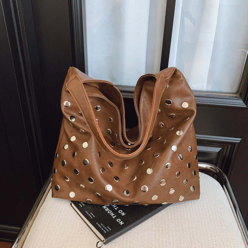 Women's Commuter Large Capacity Underarm Textured Women's Shoulder Bag