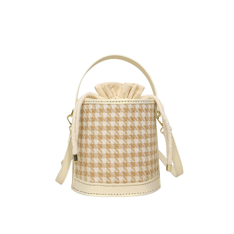 Women's Ethnic Style Brocade Material National Cloth Bucket Bag